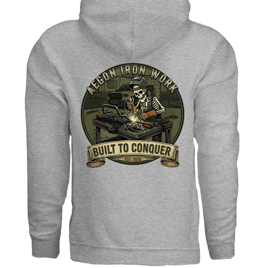 AEGON 'Til Death Welding Hoodie - SPORT GREY - BACK