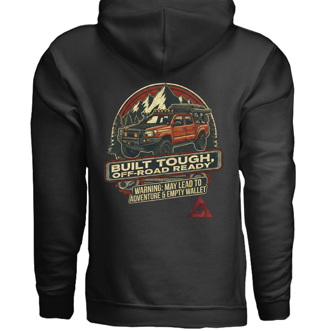 AEGON Warning Label Overlanding Hoodie - BLACK - BACK