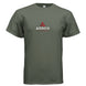 AEGON Warning Label T shirt - MILITARY GREEN - FRONT