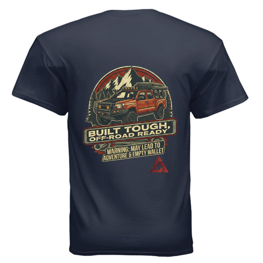 AEGON Warning Label T shirt - NAVY - BACK