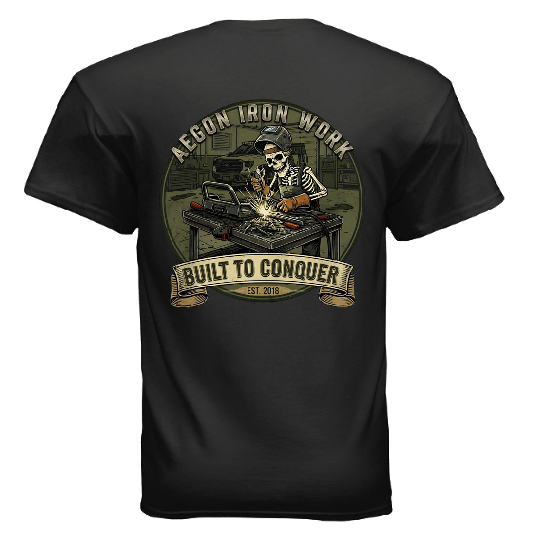 Aegon 'Til Death Welding T-Shirt - BLACK - BACK