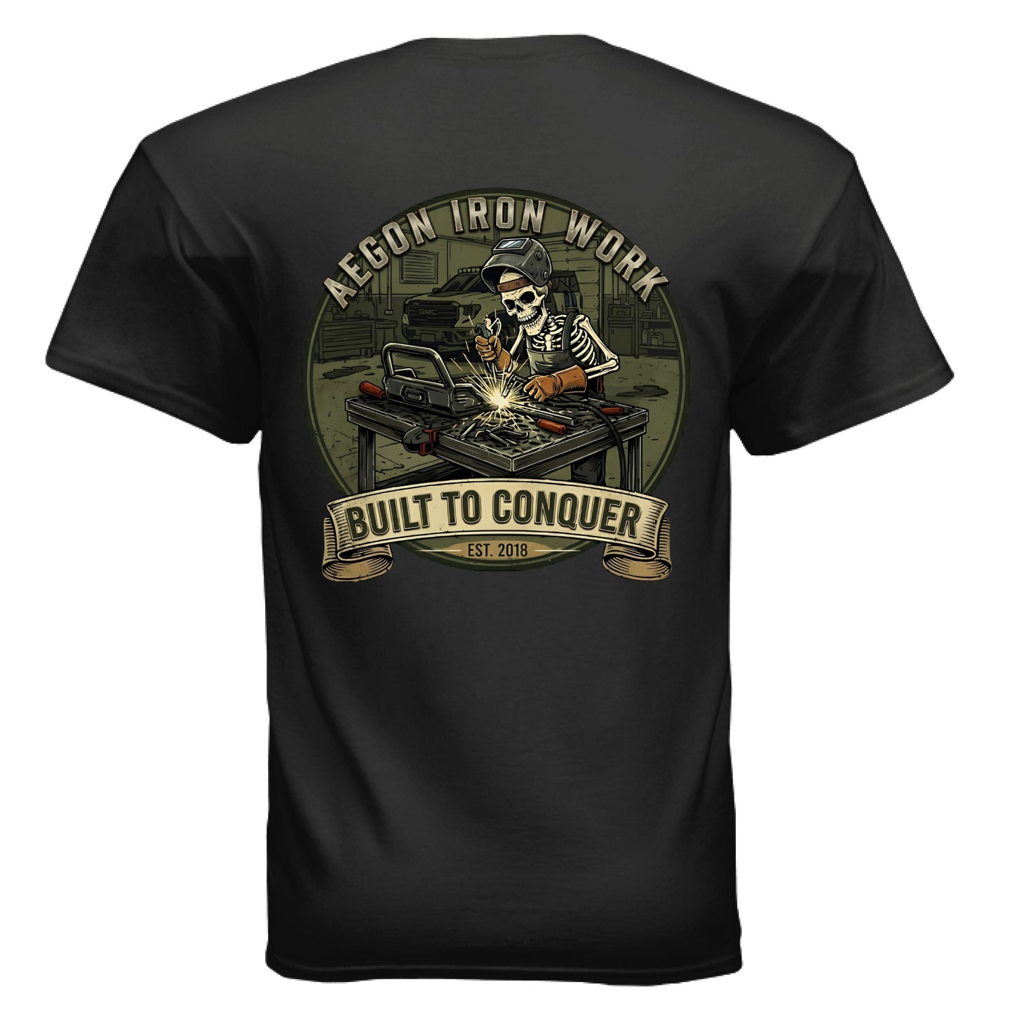 Aegon 'Til Death Welding T-Shirt - BLACK - BACK