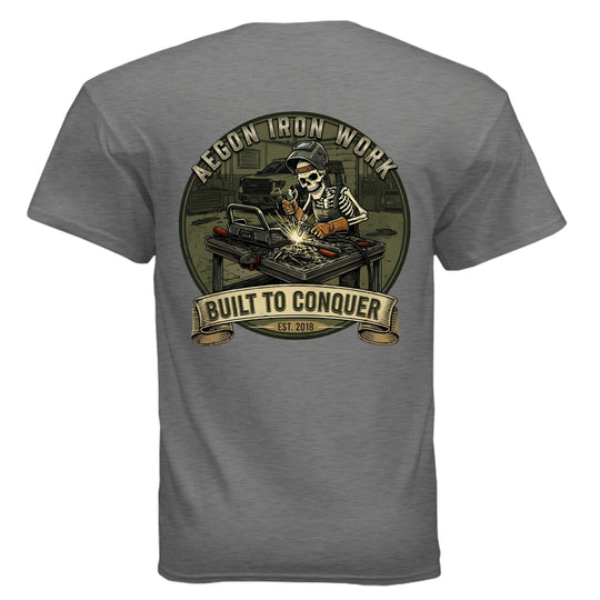 Aegon 'Til Death Welding T-Shirt - GRAPHITE HEATHER - BACK