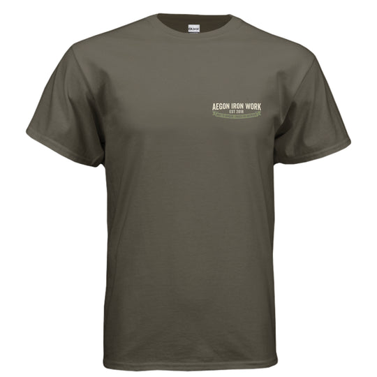 Oldie But Goodie Overlanding Tee | Vintage SUV Shirt - AEGON - OLIVE - FRONT