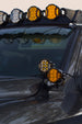 Complete kit of AEGON hood side light mounts with hardware for Toyota Tundra installs.