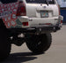 Durable black powder coat finish on a 3/16 inch steel 4Runner rear bumper.