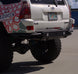 Durable black powder coat finish on a 3/16 inch steel 4Runner rear bumper.