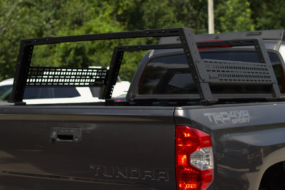 AEGON overland bed rack made in the USA, trail-ready for mounting gear and rooftop tents.