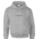 Detail of the moisture-wicking DryBlend fabric and double-needle stitching on the Anatomy of an Overland hoodie. - FRONT