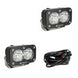 Baja Designs S2 Sport clear lens LED light pod pair with included wiring harness