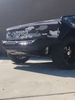 Rugged Cybertruck front bumper featuring an included RGB LED bar and custom lighting compatibility.