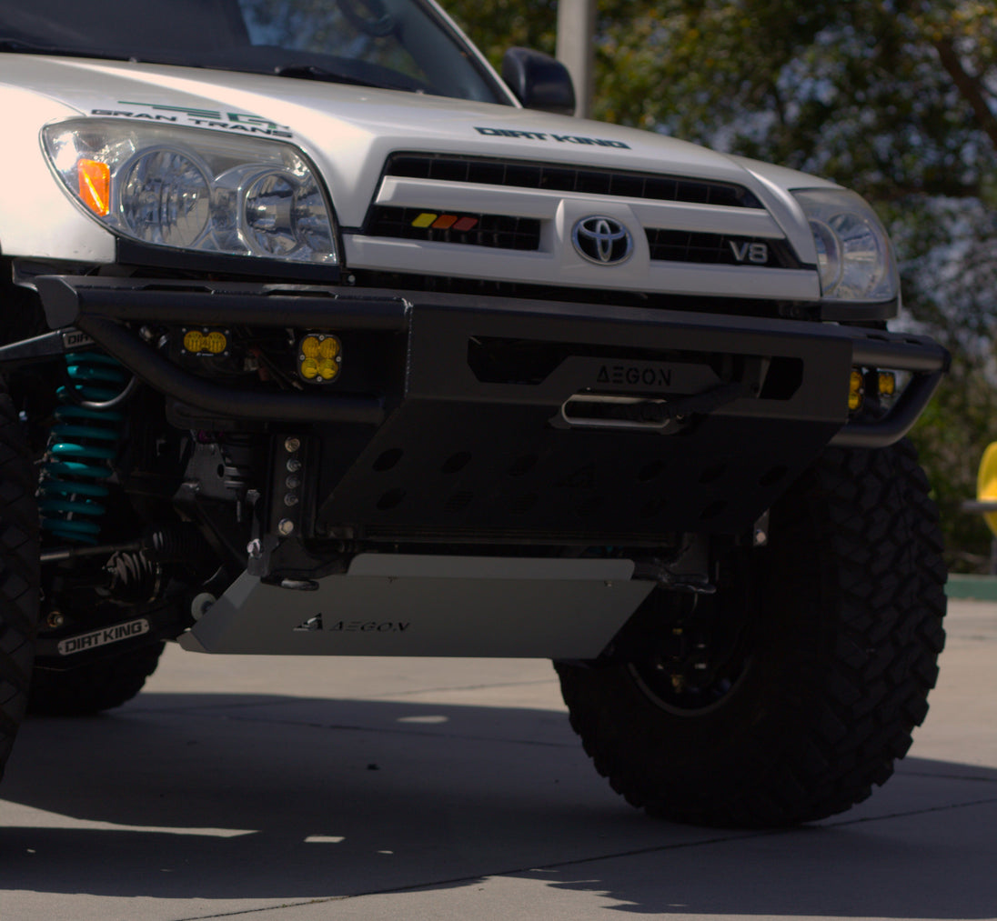 Side profile of the sleek, low-profile front steel bumper for 2003-2009 4Runner.