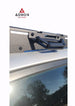 Corrosion-resistant black powder-coated aluminum grab handle for off-road rigs and overlanding storage systems.