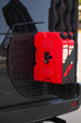 Rear door storage Molle panel made of laser-cut steel, custom-fit for Toyota Prado 90 Series models from 1996 to 2002.