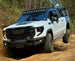 Premium American-made aluminum roof rack for GMC Sierra 1500 with a durable black powder coat finish and lifetime warranty.