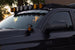 Detail view of the precision-cut steel construction and black powder coat finish.