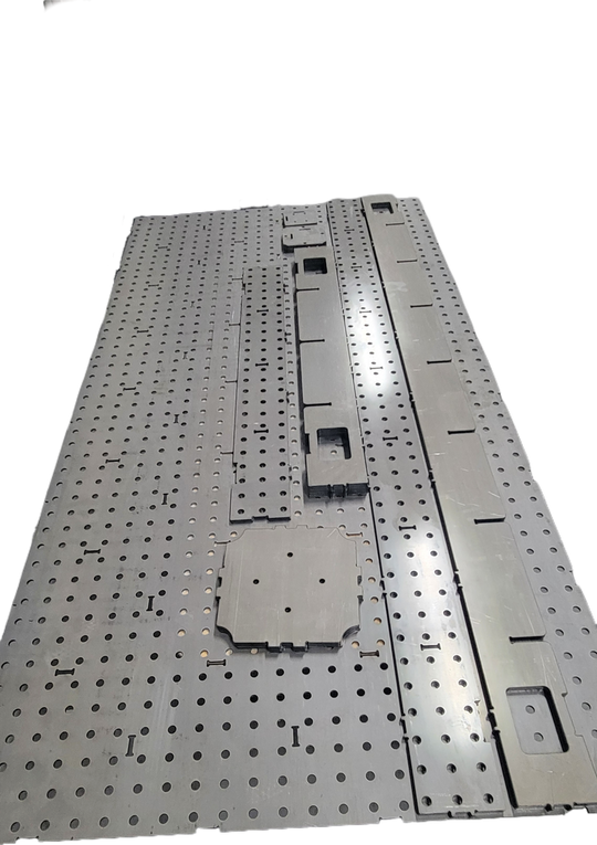 High precision welding table with a flatness coefficient of +-0.05 inches for quality assembly.