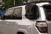 Black aluminum Molle panel for 5th Gen Toyota 4Runner models 2010 to 2024 rear window storage.
