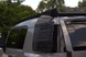 Interior aluminum rear window Molle panel for Toyota FJ Cruiser for tactical cargo organization and gear storage.