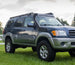 Full-length aluminum roof rack custom-designed for 3rd Generation Toyota Sequoia models from 2023 to 2025.
